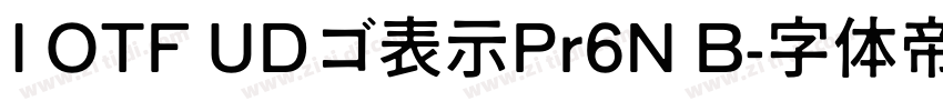 I OTF UDゴ表示Pr6N B字体转换 I OTF UDゴ表示Pr6N B字体转换